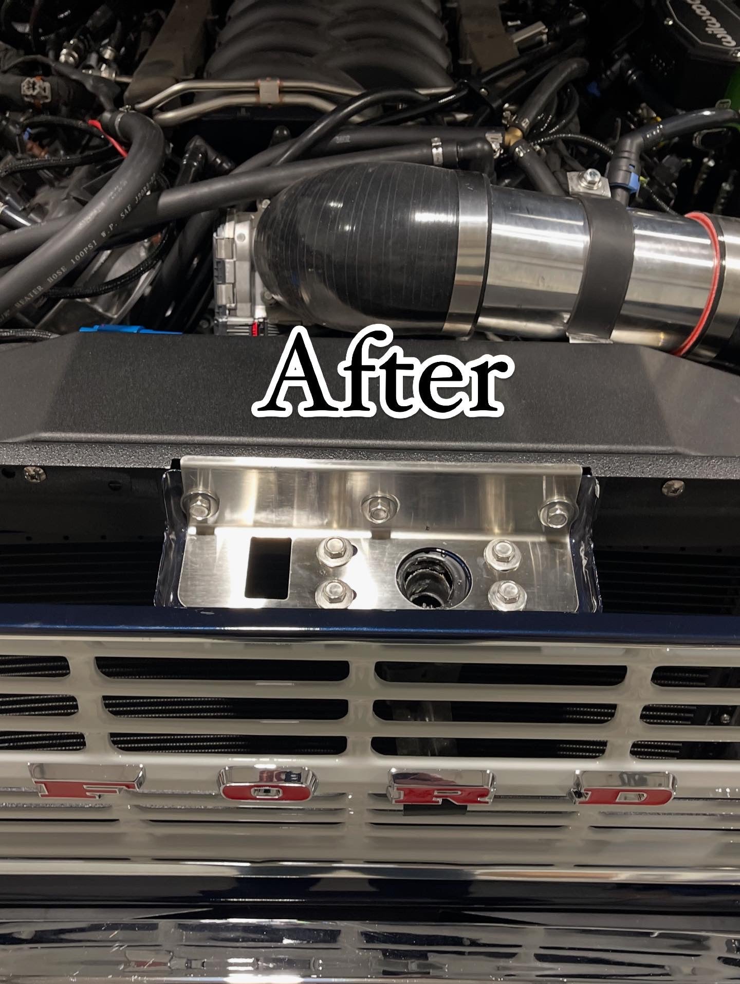 66-77 Ford Bronco hood pin striker plate 316 stainless