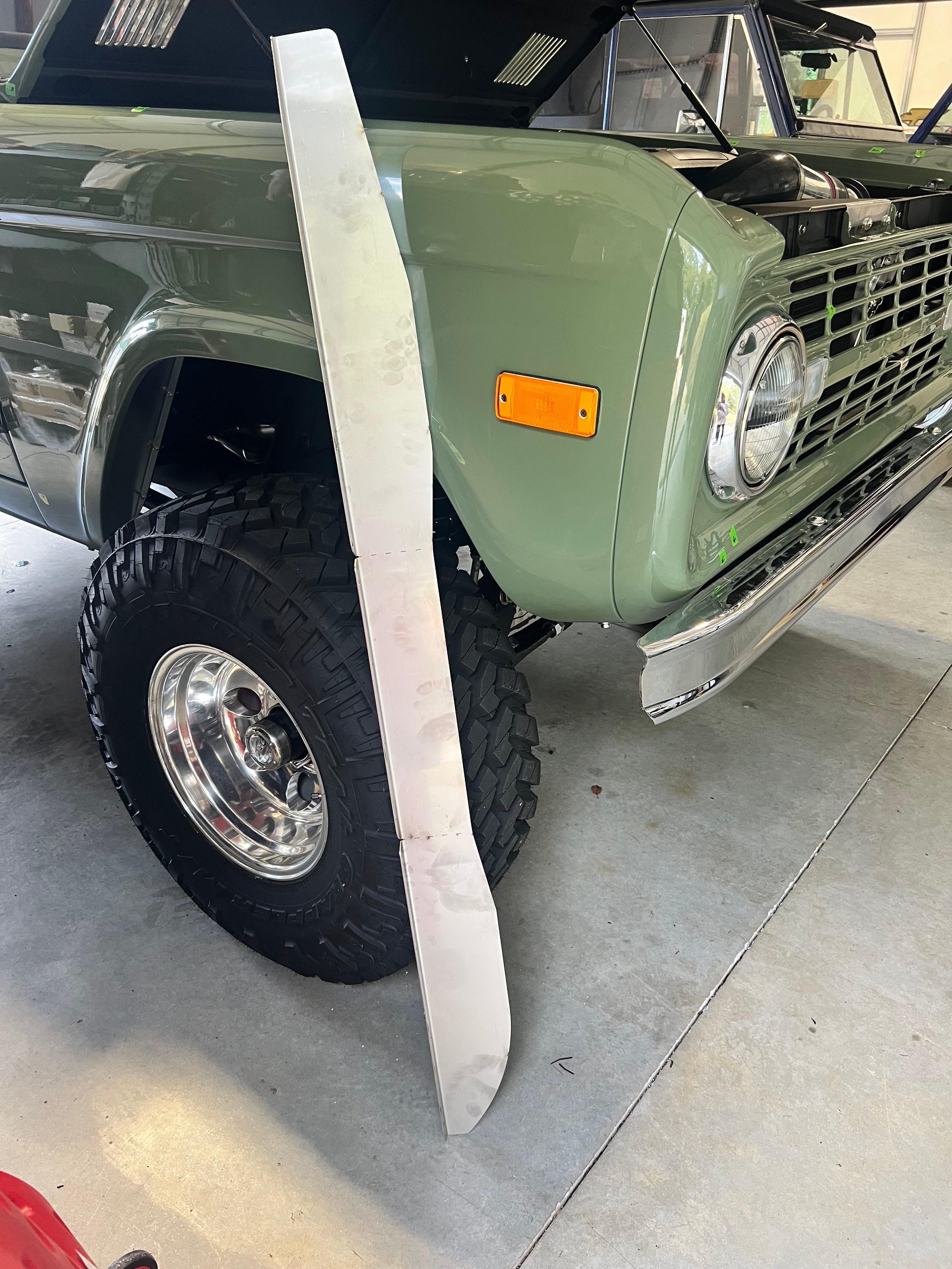 66-77 Bronco front fender liners 316 Stainless steel
