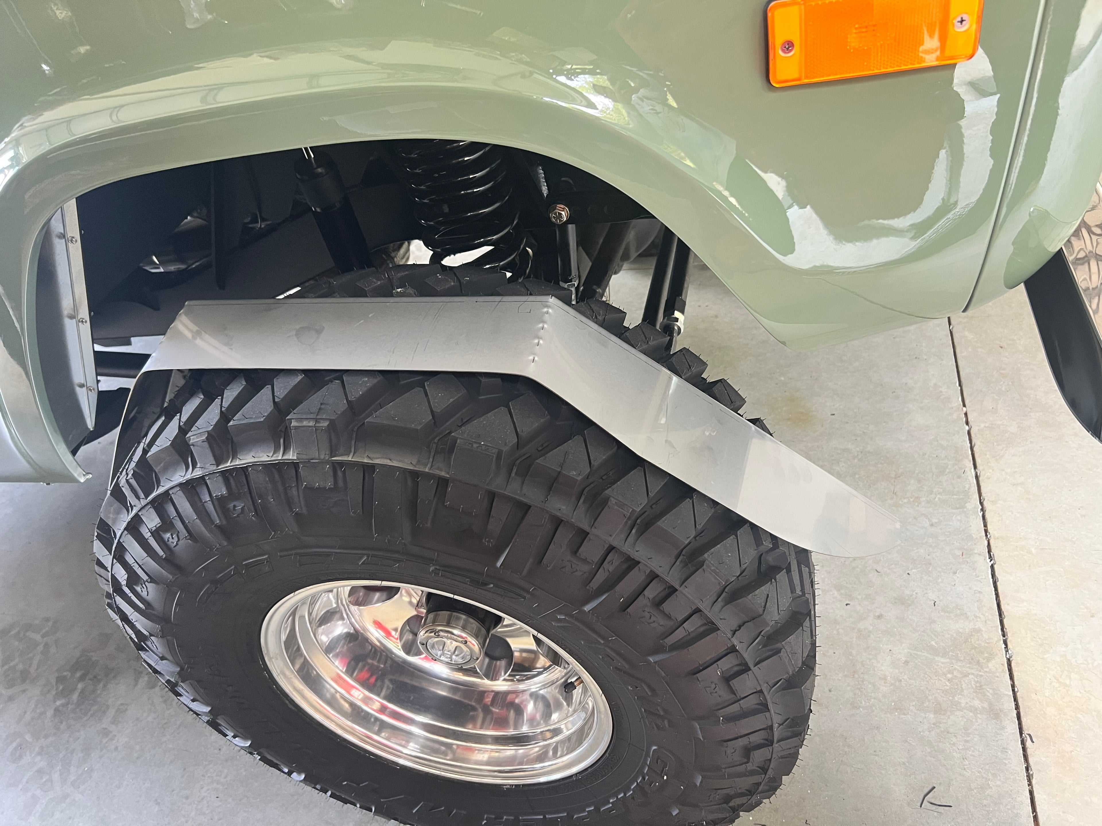 66-77 Bronco front fender liners 316 Stainless steel