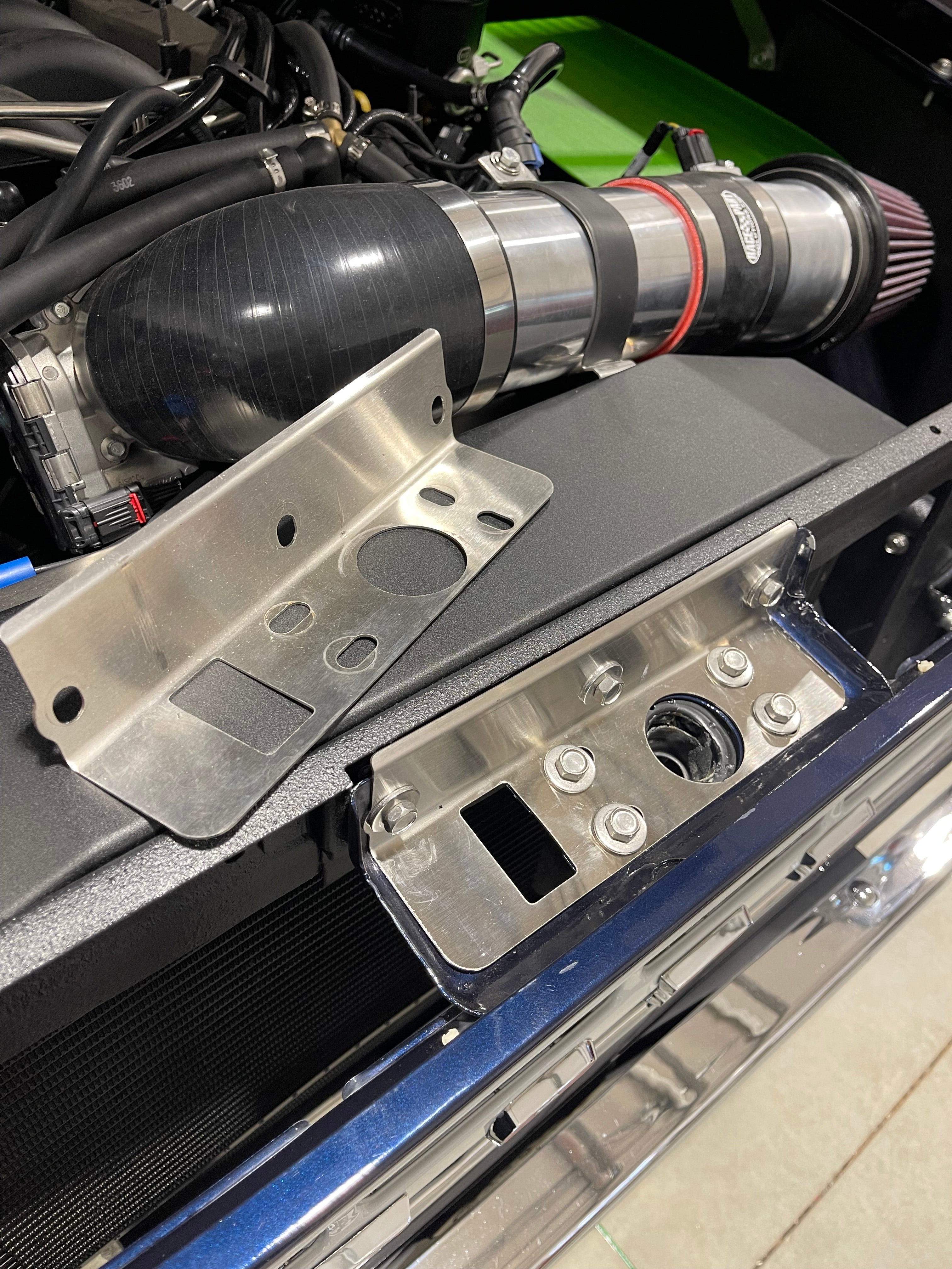 66-77 Ford Bronco hood pin striker plate 316 stainless